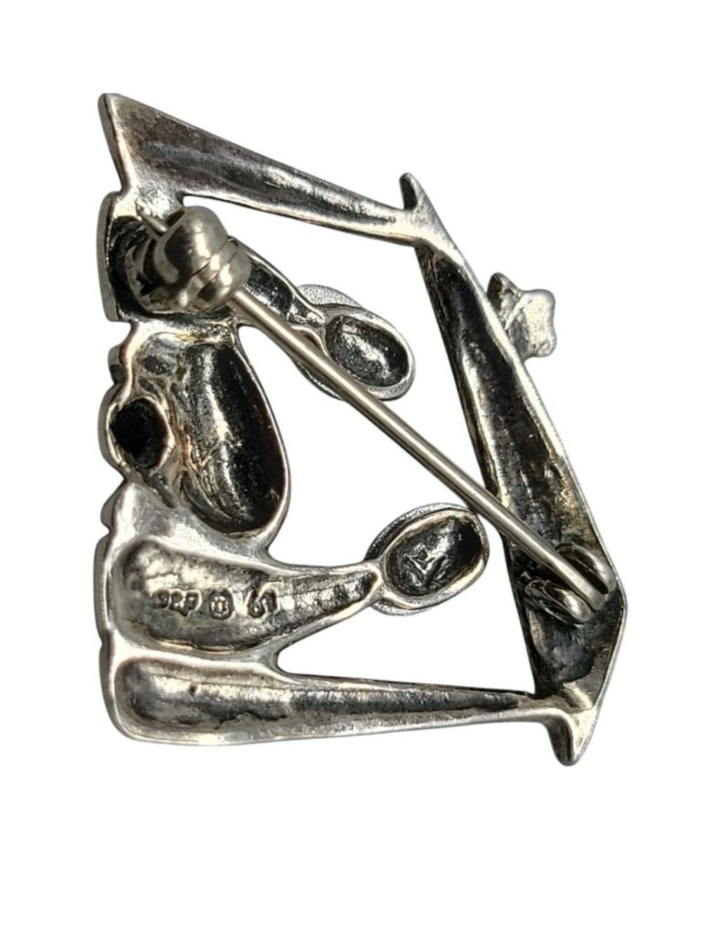 Silpada Christmas Brooch Sterling Silver Nativity Red Green Blue Cabachons 925 - Picture 5 of 9